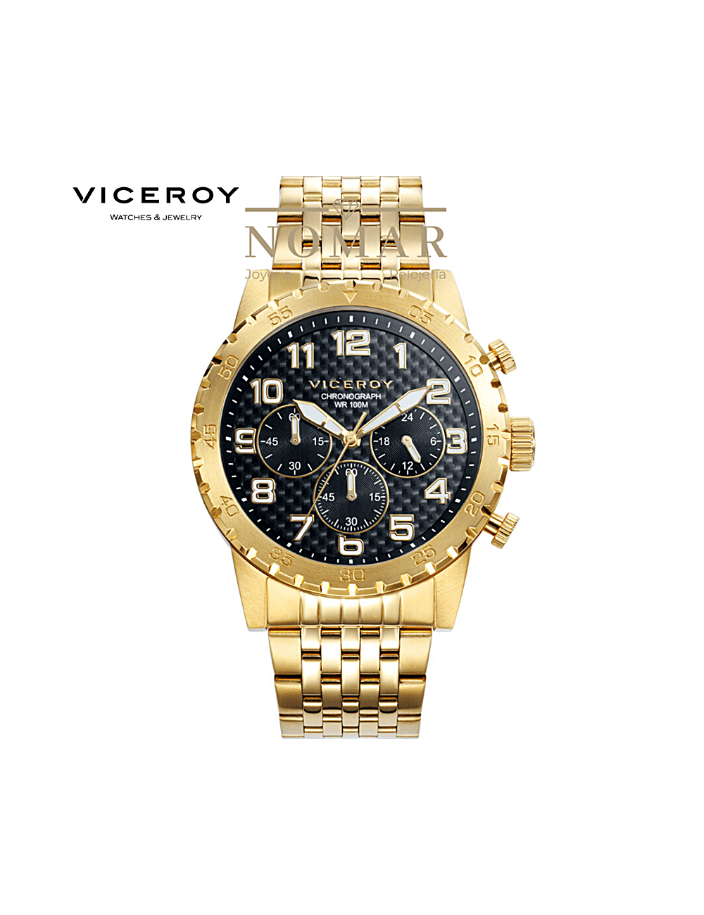 RELOJ VICEROY HOMBRE HEAT CRONÓGRAFO ACERO DORADO