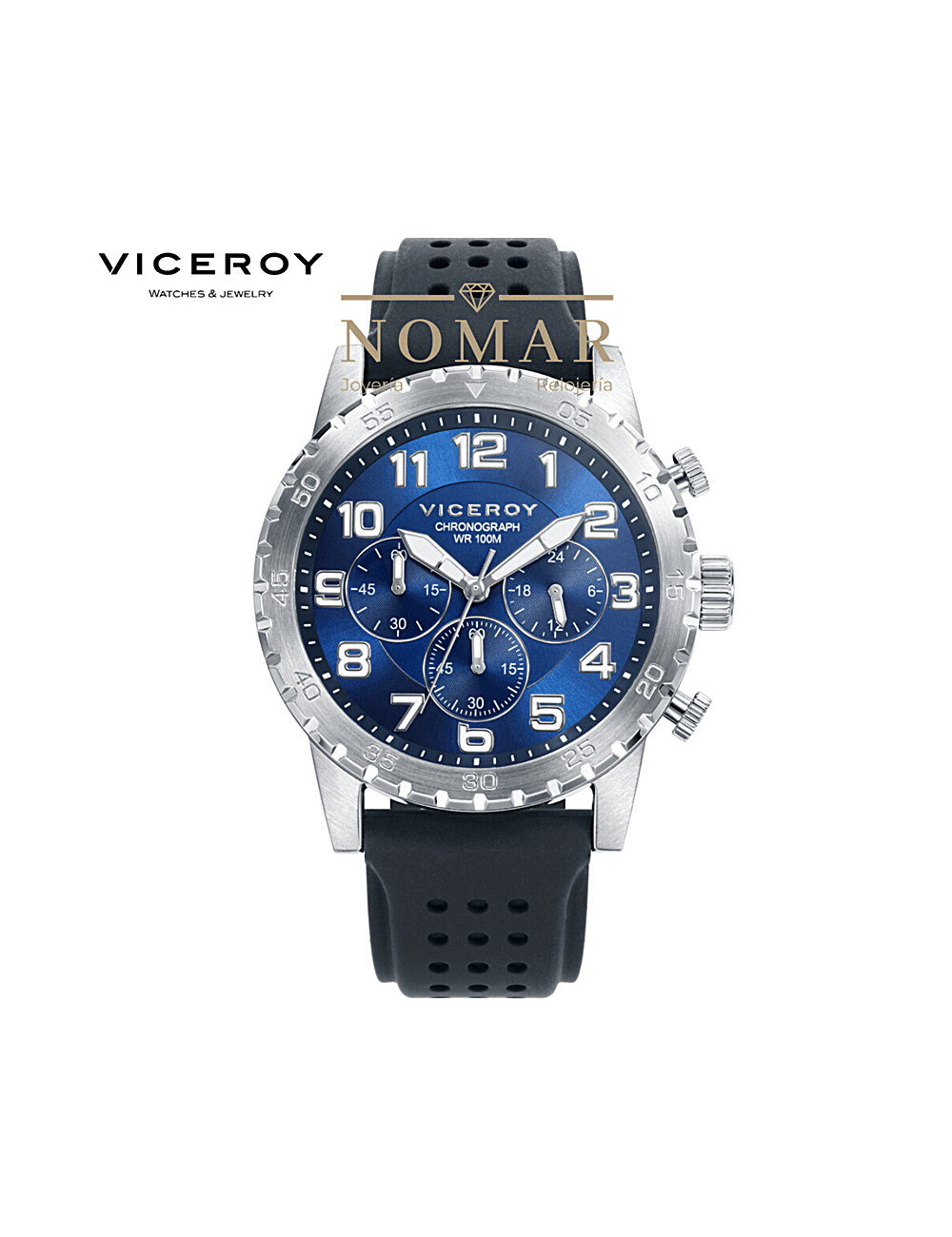 RELOJ VICEROY HOMBRE HEAT CRONÓGRAFO ACERO Y CAUCHO