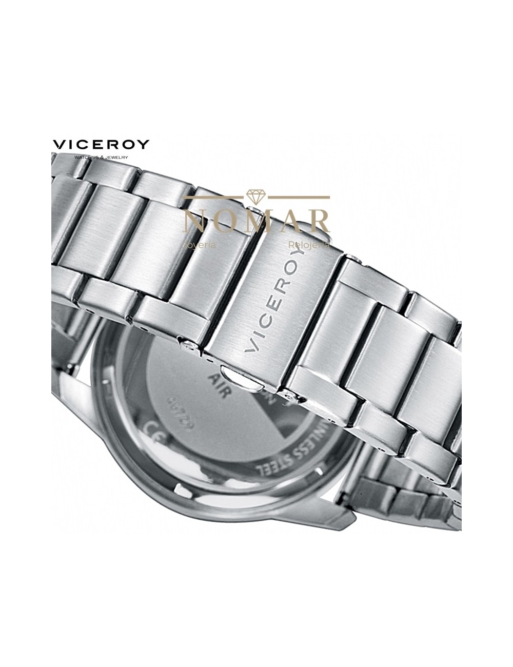 Reloj de hombre Viceroy con brazalete de acero y esfera blanca