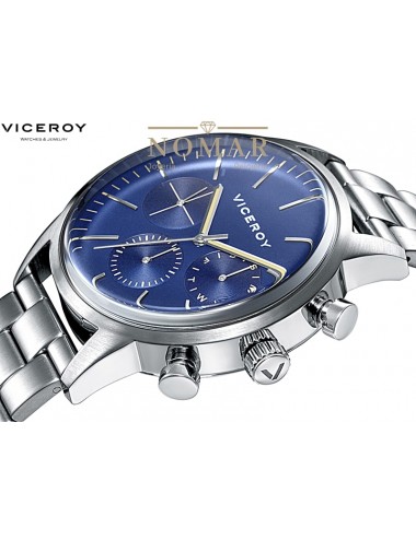 Oferta!! Reloj Viceroy Hombre Multifuncion Azul En Acero 401225-35  ¡¡Mira!!