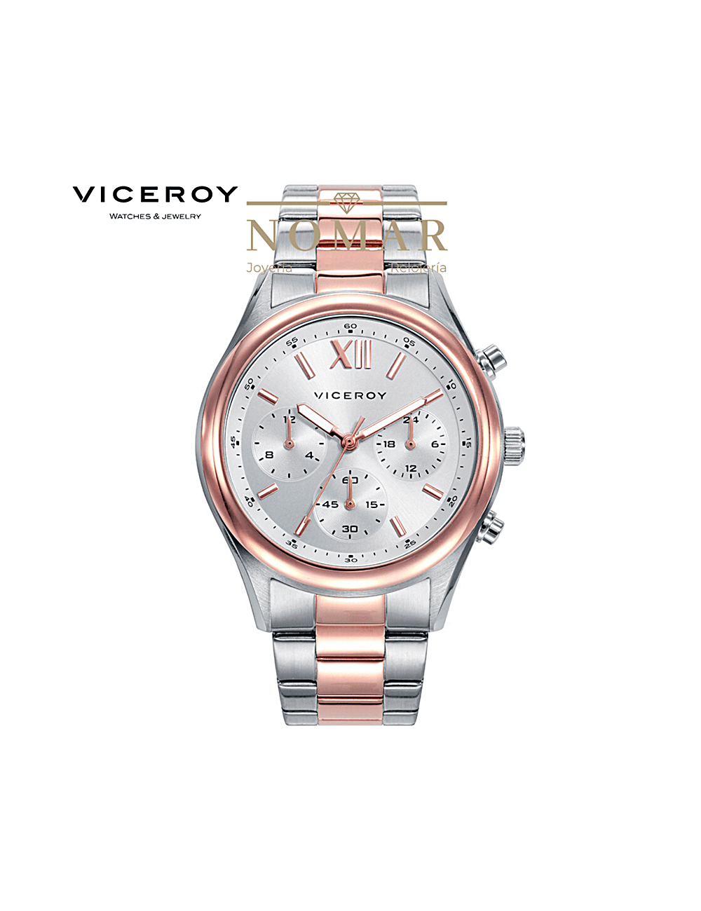 RELOJ VICEROY MUJER CHIC MULTIFUNCIÓN ACERO BICOLOR