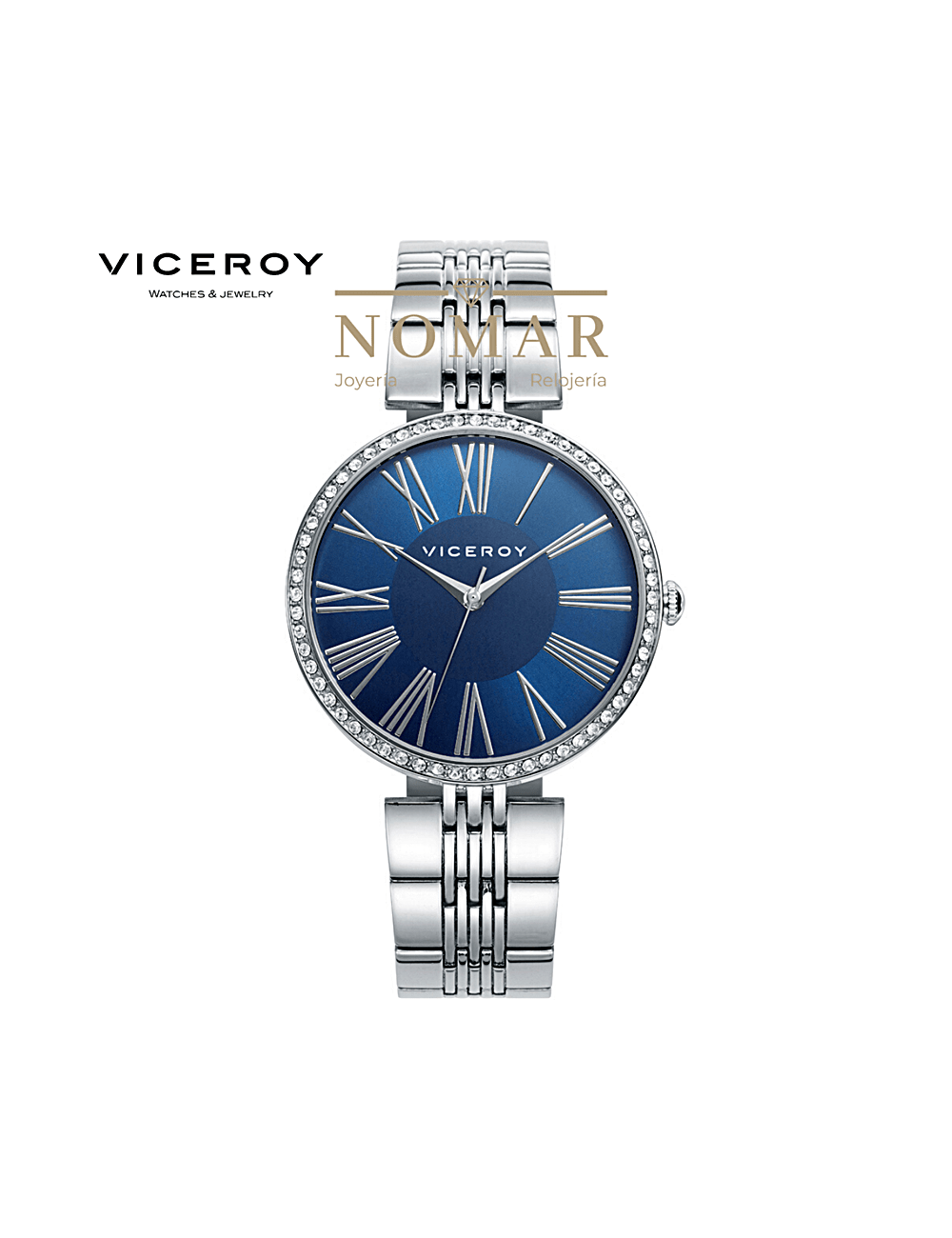 RELOJ VICEROY MUJER CHIC ANALÓGICO ACERO ESFERA AZUL Y CIRCONITAS