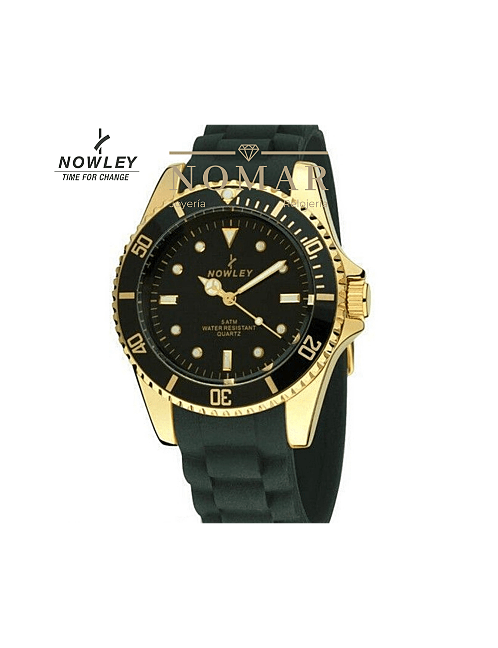 Reloj Nowley Hot analógico dorado y negro