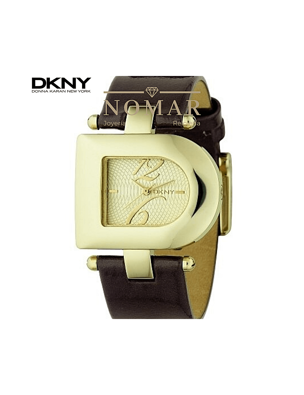 Amigo por correspondencia vaquero Pelmel Reloj DKNY de mujer analógico acero dorado y piel marrón