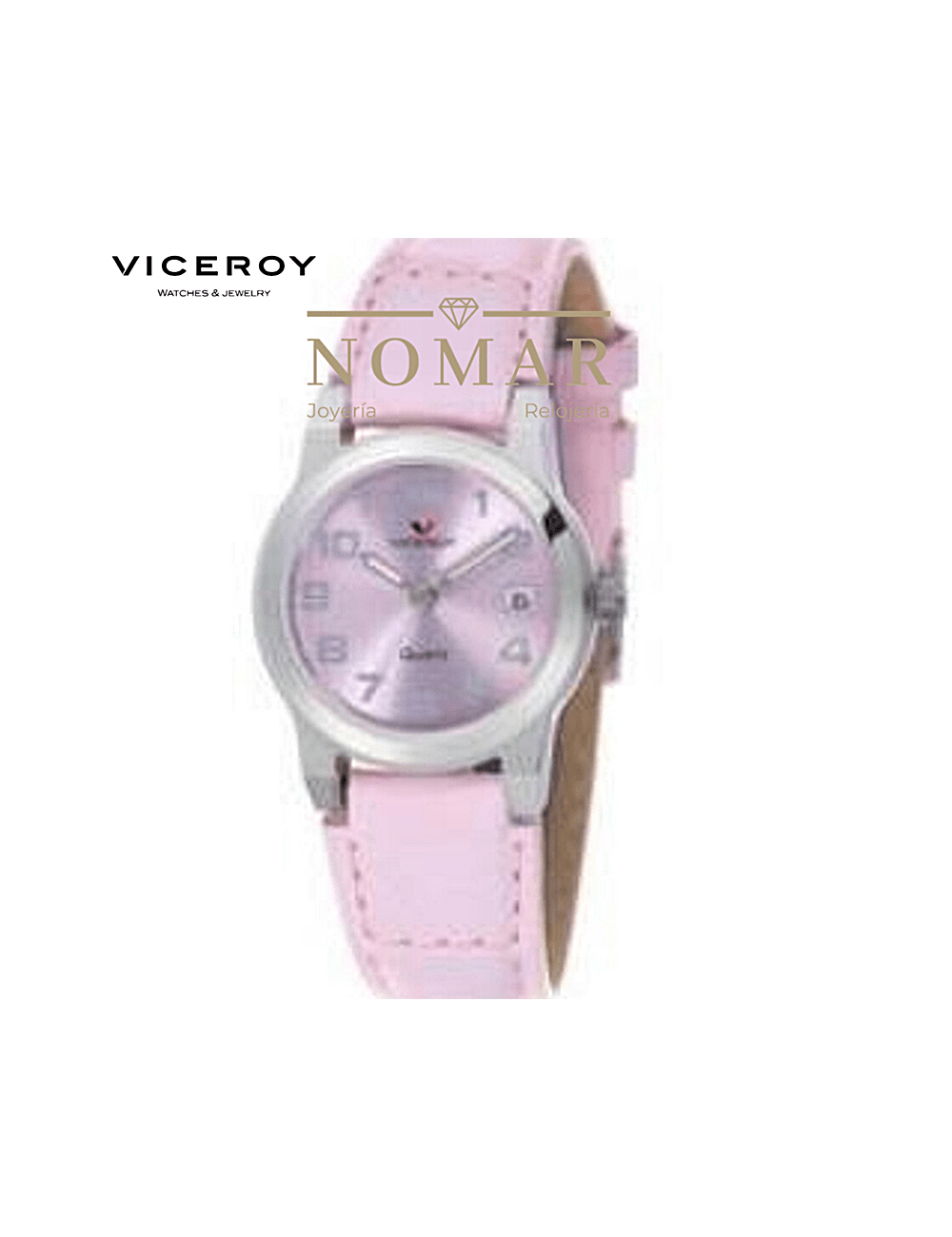 RELOJ VICEROY NIÑA COMUNIÓN ANALÓGICO ACERO Y PIEL ROSA