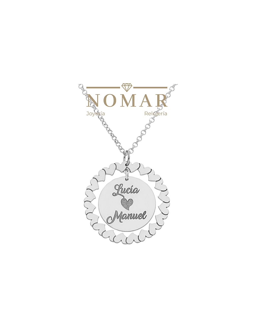 Collar nombre personalizado de plata de ley 925 –