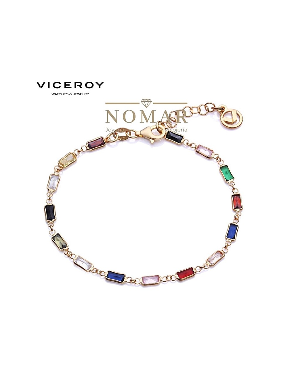 Pulsera Viceroy mujer de plata ley 925 baño de oro y circonitas