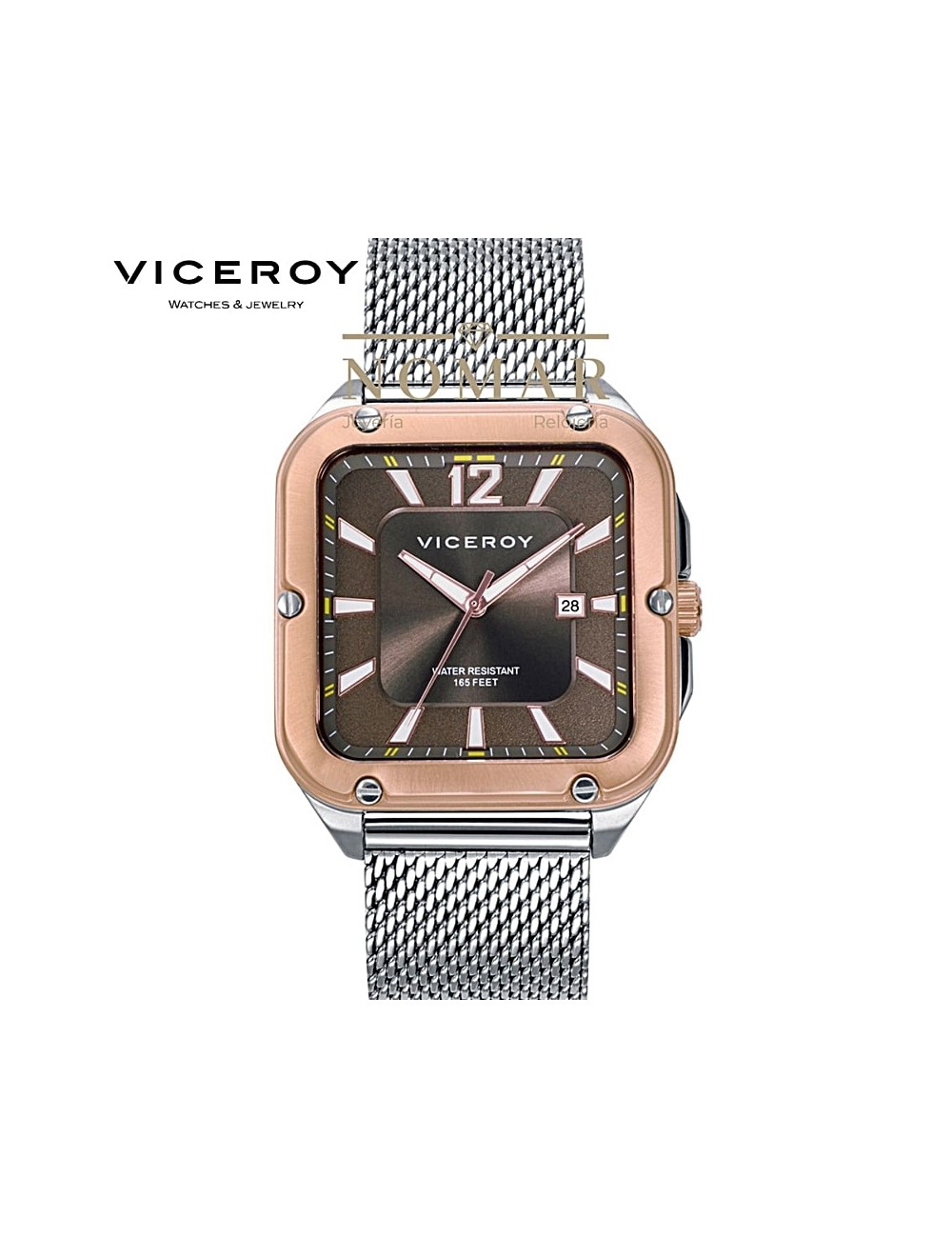 Reloj Viceroy de hombre Magnum analógico acero bicolor esfera marrón